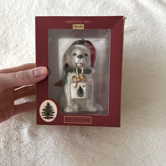 Spode Christmas Dog Ornament NIB - Picture 1 of 4
